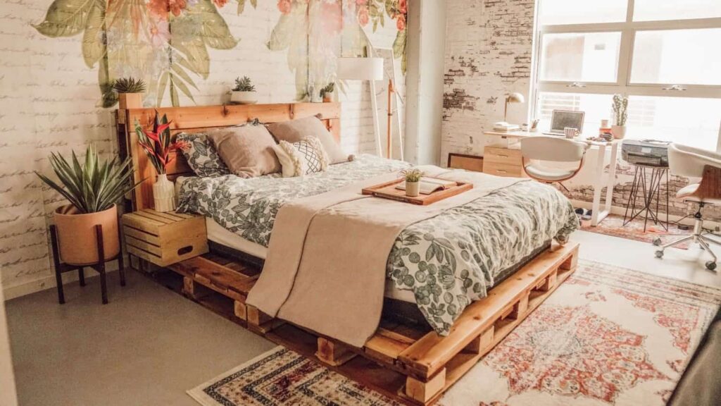 Stelaż łóżka - meble z palet