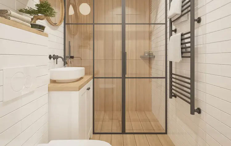 Projekt małej łazienki w stylu skandynawski