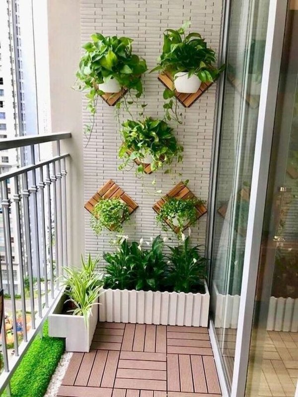 Projekt balkonu - wiszący ogród